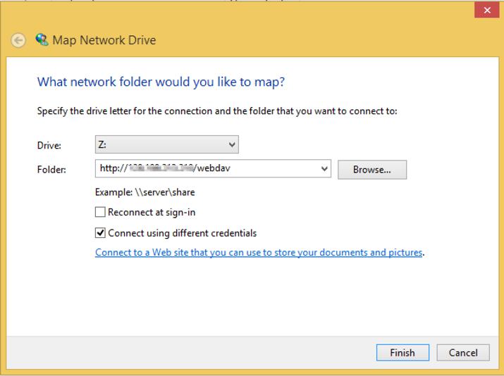 WebDAV Windows Step 3