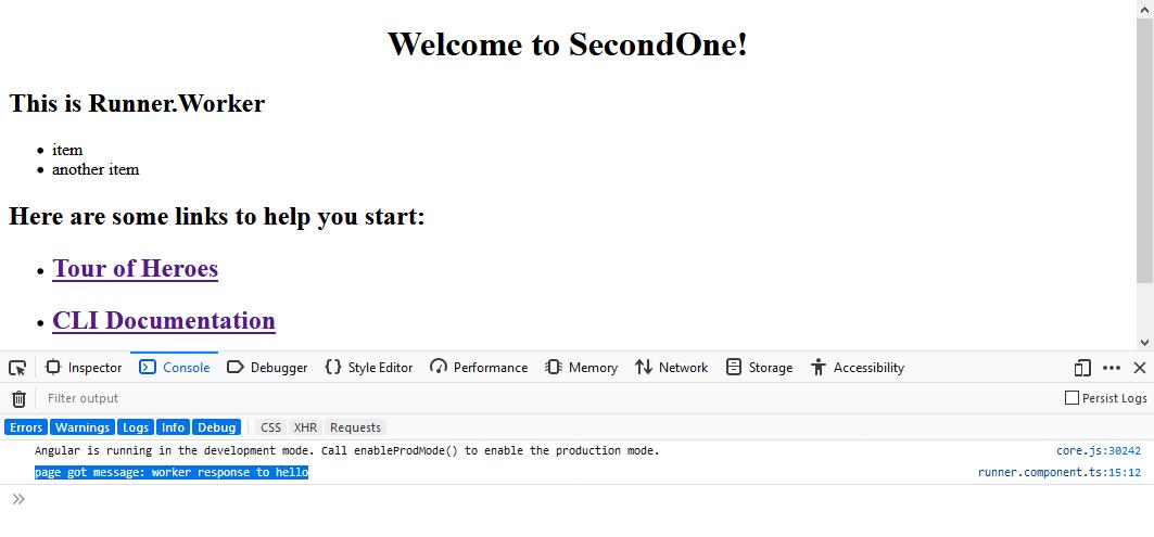 working Angular Web Worker
