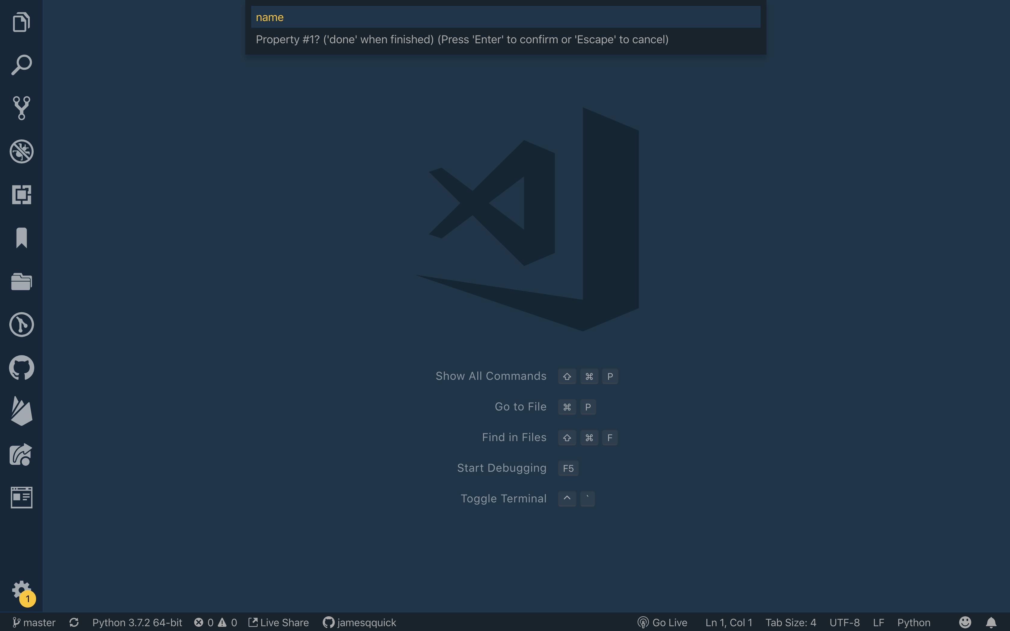 Enter the name property