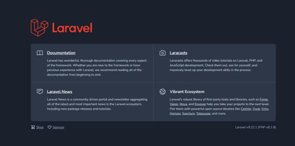 Laravel 默认起始页