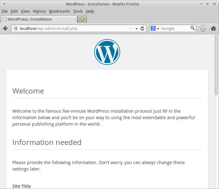 WordPress Welcome
