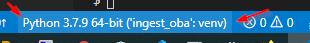 Python interpreter in the status bar of VSCode