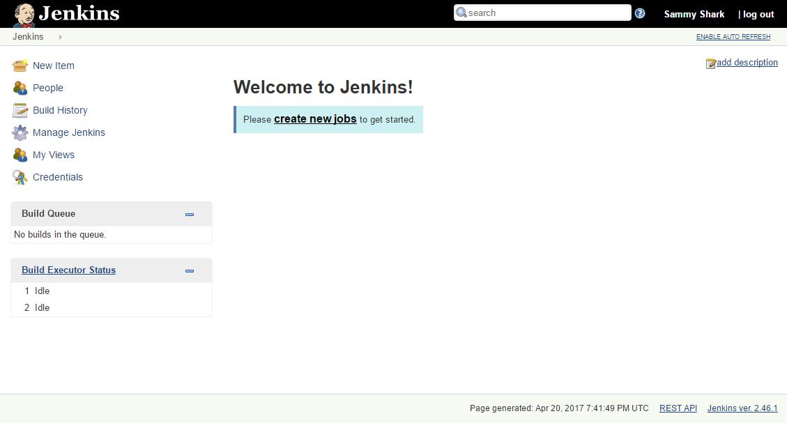 Welcome to Jenkins Screen
