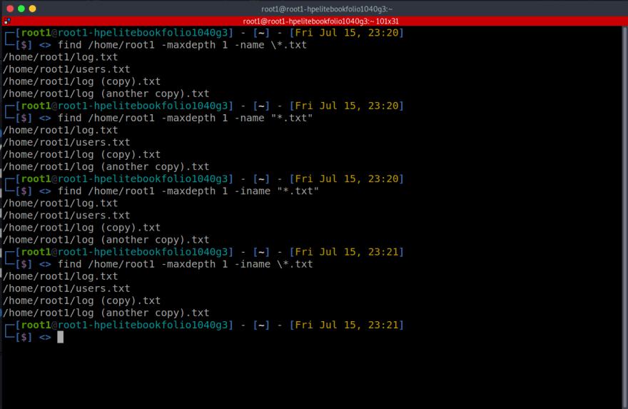 Find files by extension