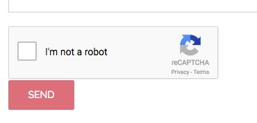 screenshot of recaptcha too close to send button