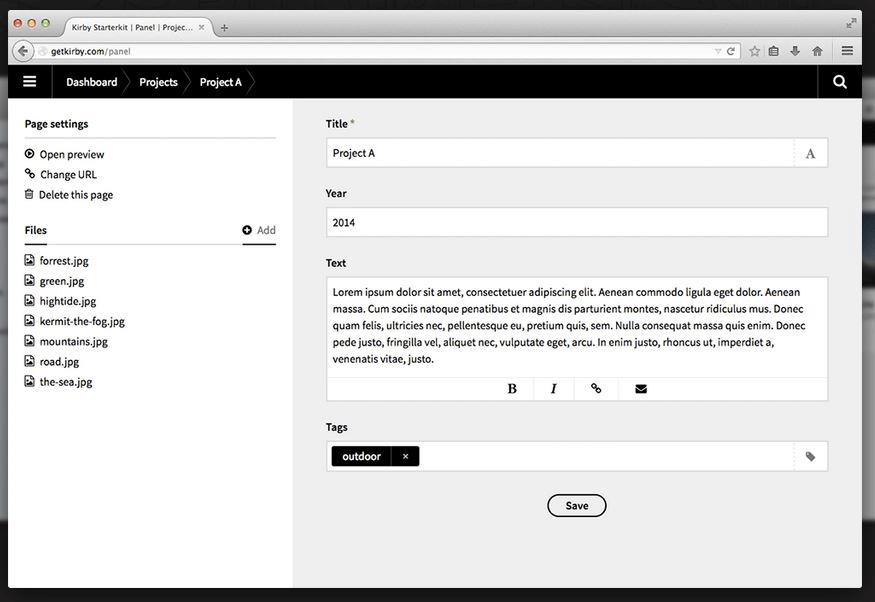Kirby startpage