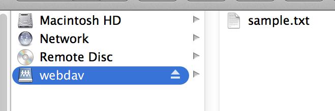 WebDAV Mac Step 3