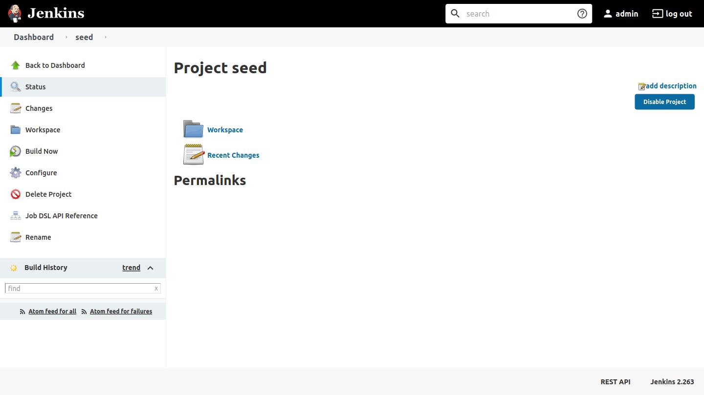 Seed job page