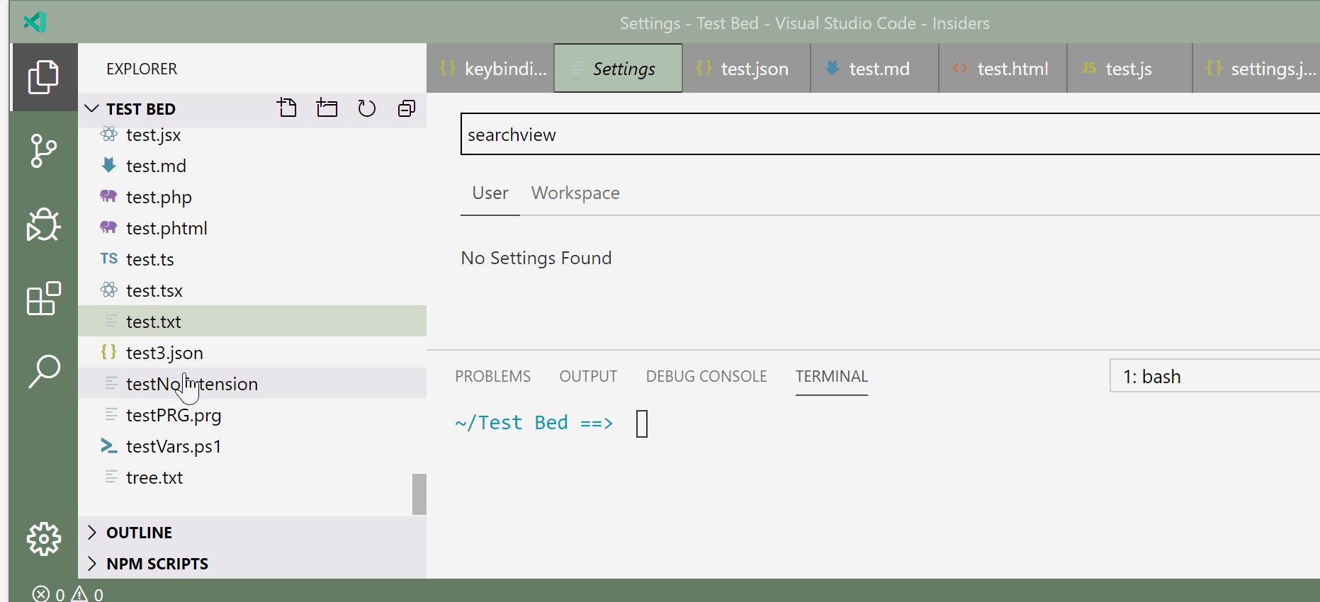 search panel location