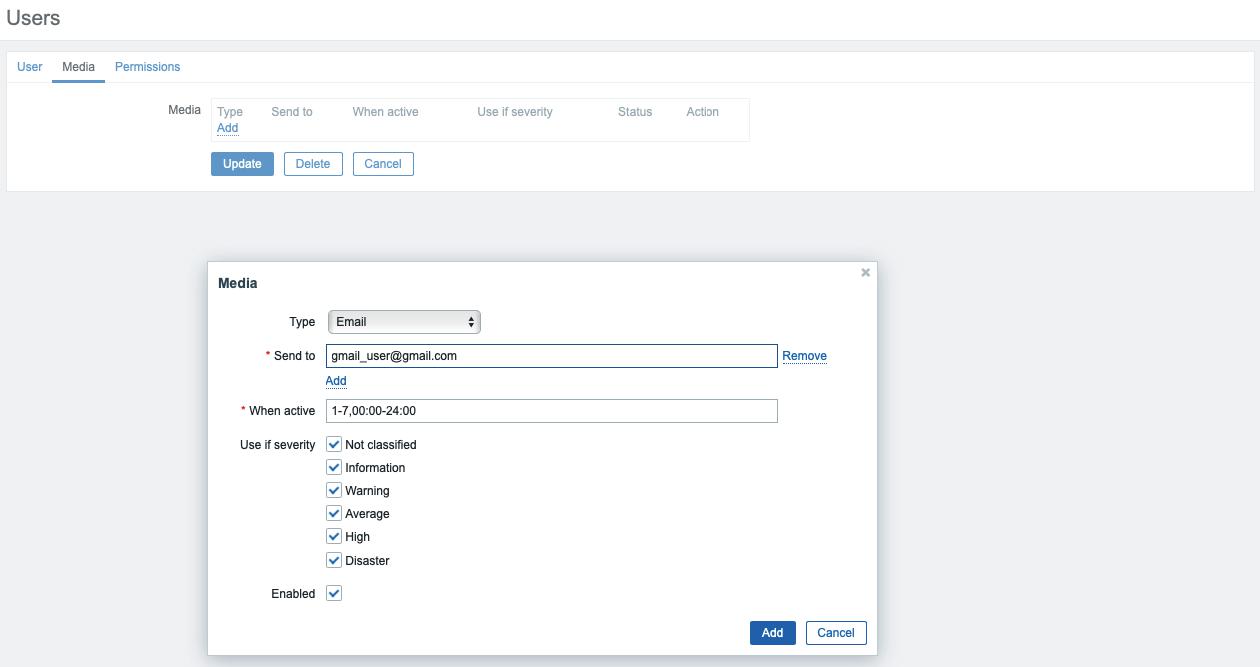 Adding an email