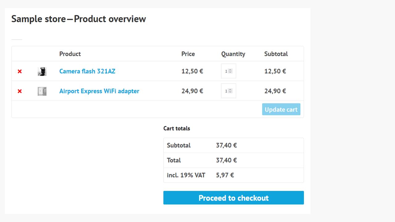 WooCommerce shortcodes: Shopping cart WooCommerce shortcodes: Shopping cart
