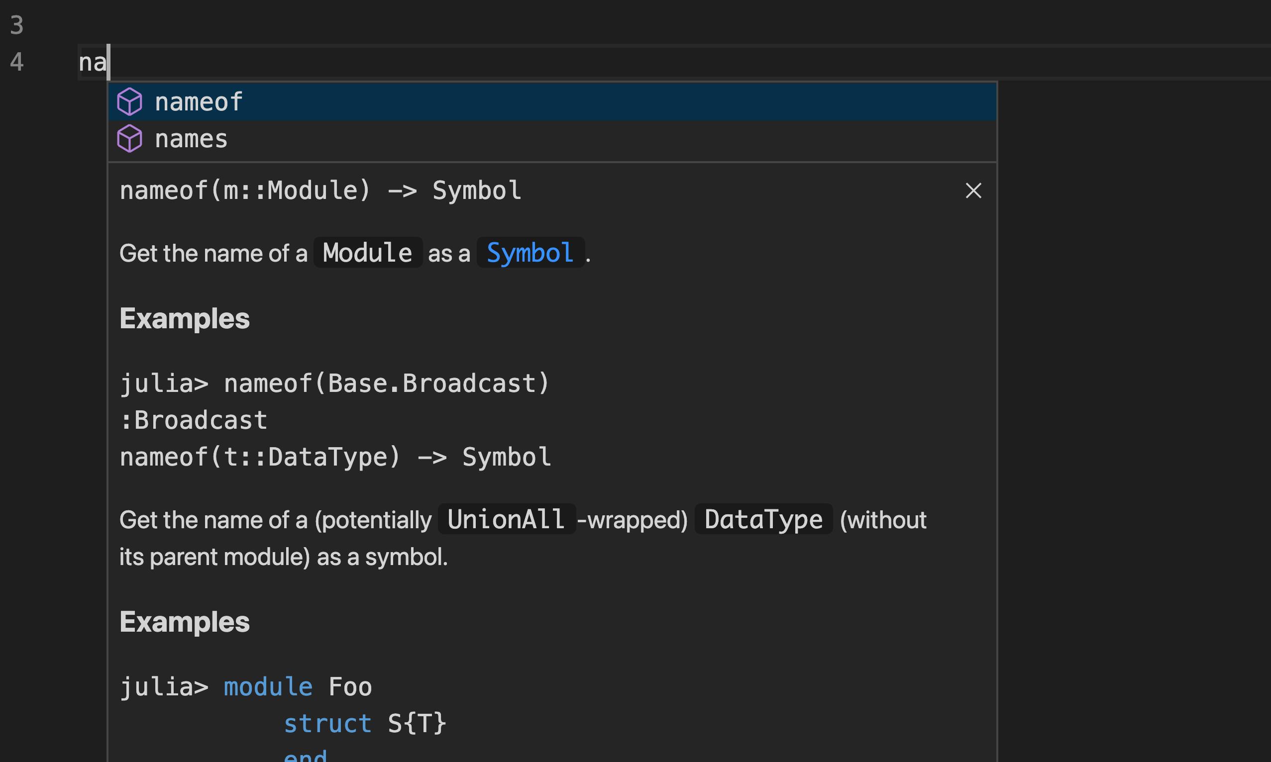 Image showing autocomplete in VS Code