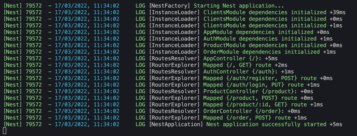 terminal nestjs