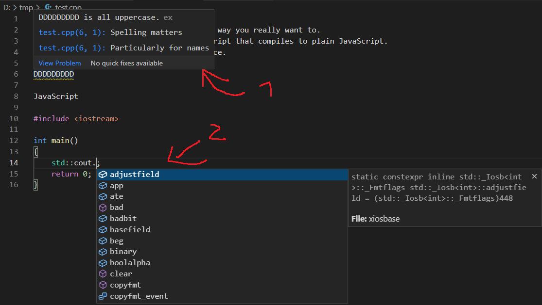 Image: competing highlighters: 1: my extension, 2: other extension