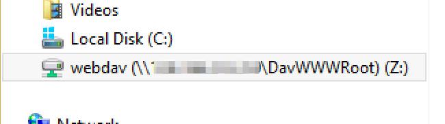 WebDAV Windows Step 5