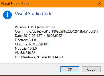 Visual Studio Code details