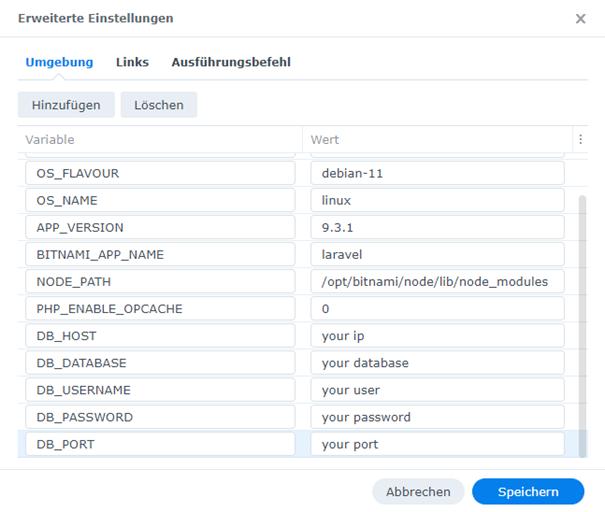 Docker on Synology:环境变量